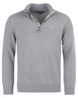 Barbour Cotton Half Zip Knitted Jumper - Grey Marl-Men's Sweaters-Brooklyn-Vancouver-Yaletown-Canada