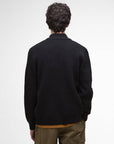 Barbour Milburn Zip Through Knitted Jumper - Black-Men's Sweaters-Brooklyn-Vancouver-Yaletown-Canada