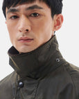 Barbour Os Transport Wax Jacket - Olive-Men's Coats-Brooklyn-Vancouver-Yaletown-Canada
