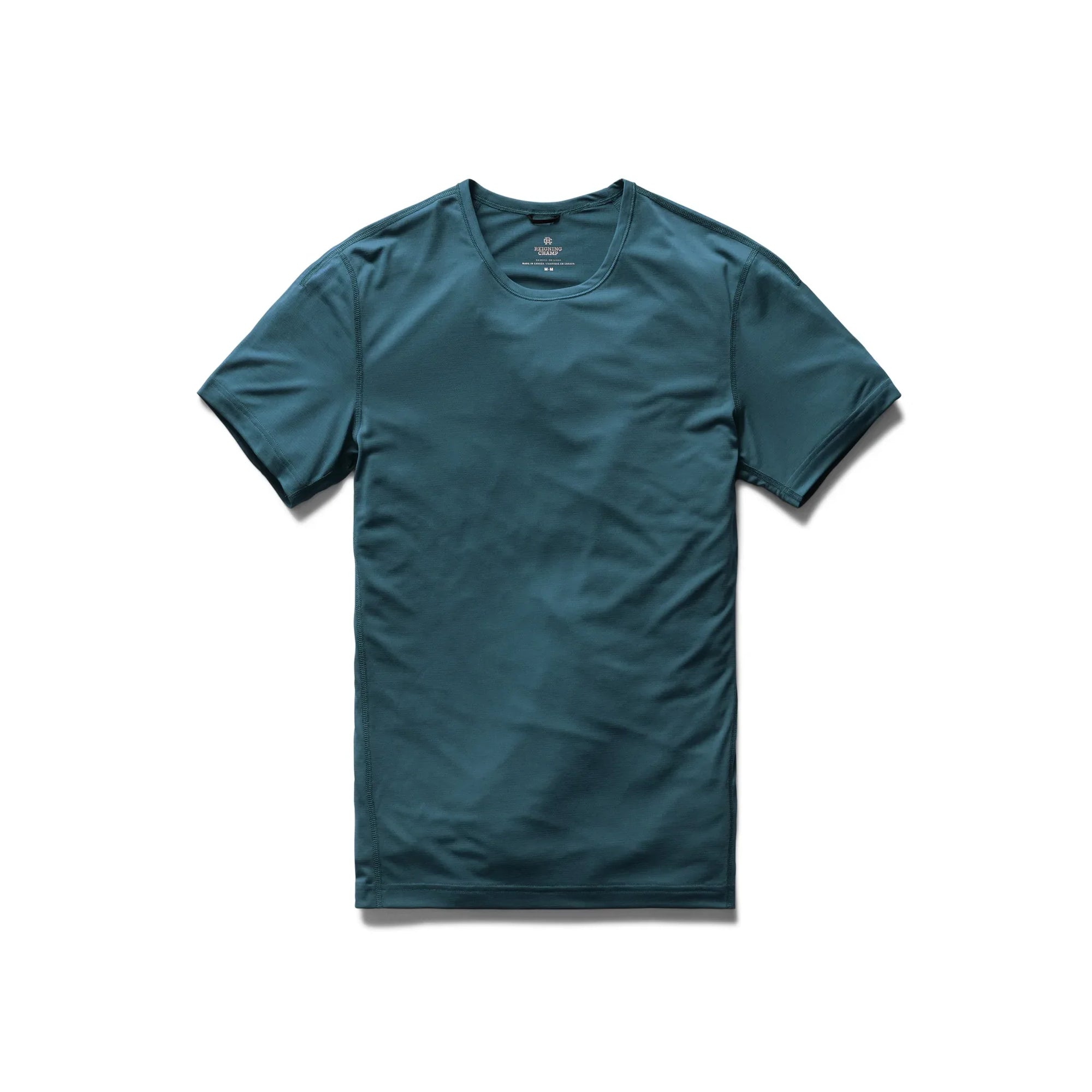 Reigning Champ - Men&#39;s Knit Training T-Shirt-Men&#39;s T-Shirts-Deep Teal-S-Yaletown-Vancouver-Surrey-Canada