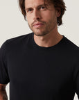 34 Heritage Pique Tee - Black-Men's T-Shirts-Brooklyn-Vancouver-Yaletown-Canada