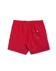 Bather Solid Red Swim Trunk - Red-Men's Shorts-Brooklyn-Vancouver-Yaletown-Canada