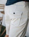 Kato The Clip Denit Shorts Heather White SS24-Men's Shorts-Yaletown-Vancouver-Surrey-Canada