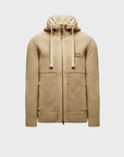 Aeronautica Militare Full Zip Hooded Sweater - Hazelnut-Men's Sweaters-Brooklyn-Vancouver-Yaletown-Canada