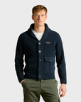 Aeronautica Militare Cardigan - Navy-Men's Sweaters-Brooklyn-Vancouver-Yaletown-Canada