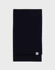 Merz Classic Scarf, Ribbed Structure, Merino Wool - deep black-Men's Accessories-Brooklyn-Vancouver-Yaletown-Canada