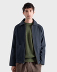 Far Afield Josef Jacket - Cotton Drill - Navy/Grey-Men's Jackets-Brooklyn-Vancouver-Yaletown-Canada