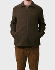Outclass Houndstooth Zip Overshirt - Bronze-Men's Jackets-Brooklyn-Vancouver-Yaletown-Canada