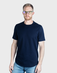 Jude Neale Kris Supima Cotton Short Sleeve - Navy-Men's Shirts-Brooklyn-Vancouver-Yaletown-Canada