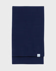 Merz Classic Scarf, Ribbed Structure, Merino Wool - dark navy-Men's Accessories-Brooklyn-Vancouver-Yaletown-Canada