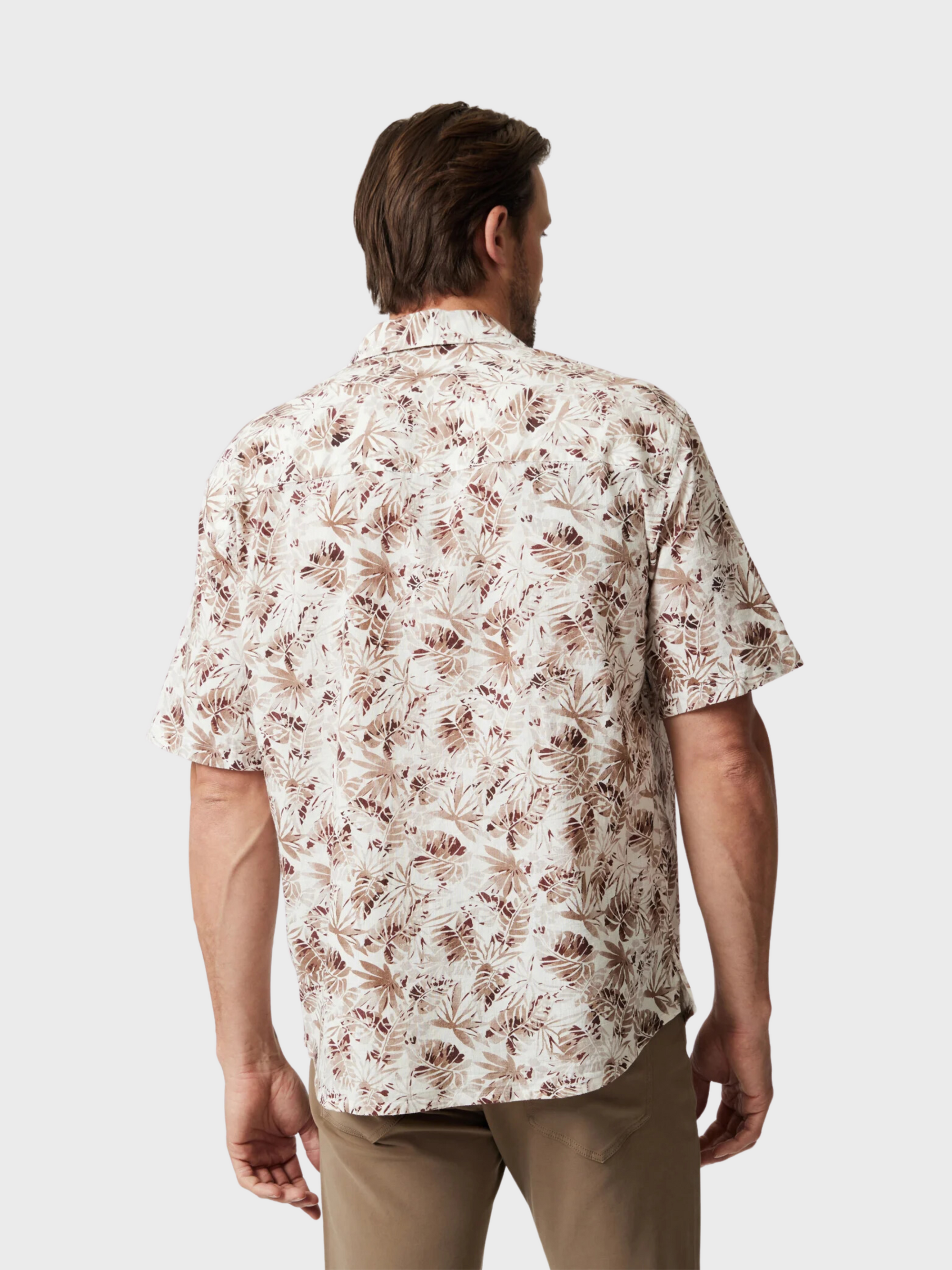 34 Heritage Desert Short Sleeve Shirt Ecru-Men's Shirts-Howard-Surrey-Canada