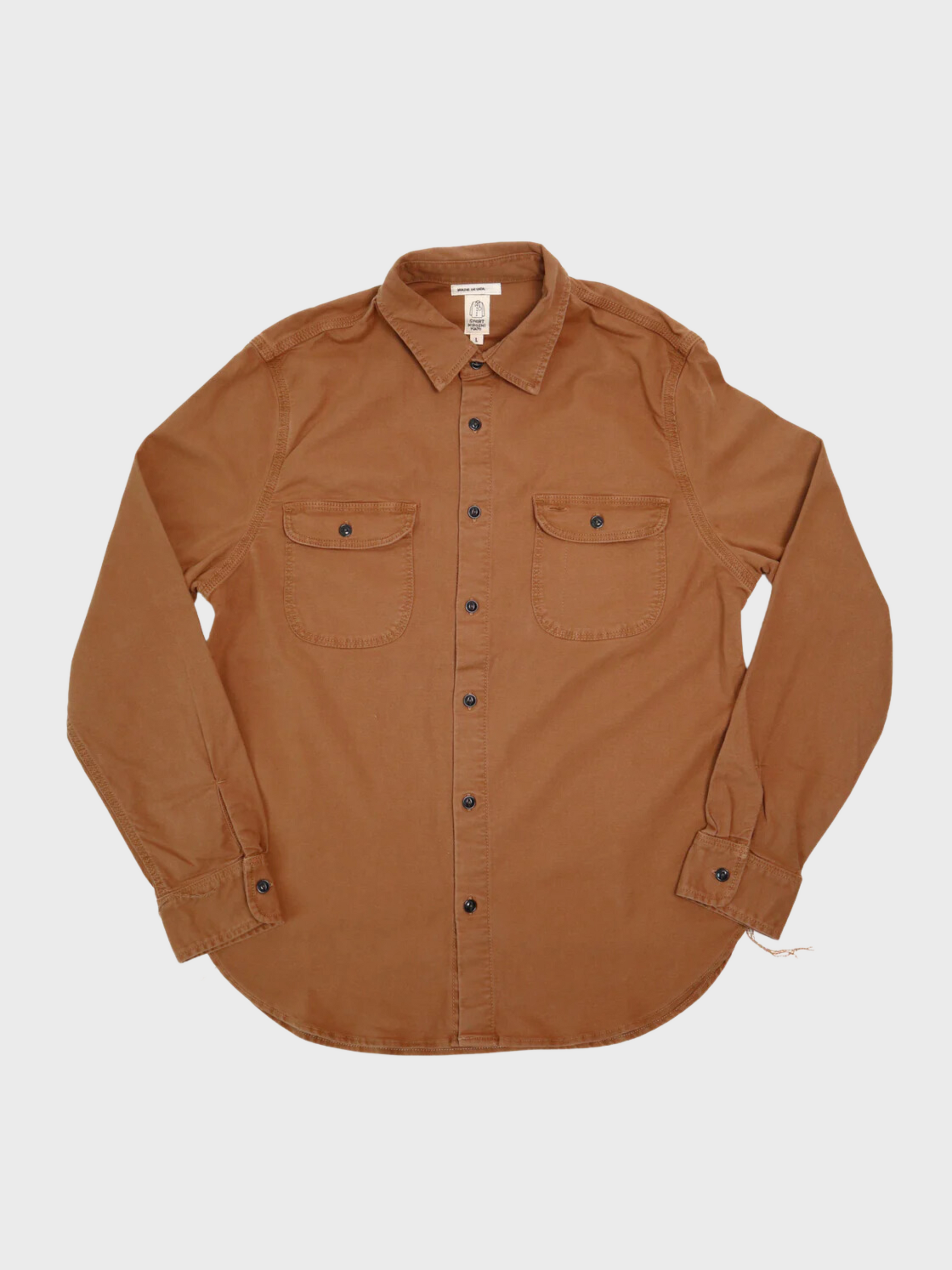 Kato The Brace Oxford St LS Button Up Whiskey SS24-Men's Shirts-Howard-Surrey-Canada