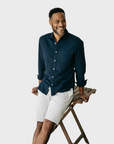 Kato The Clip Denit Shorts Heather White SS24-Men's Shorts-Yaletown-Vancouver-Surrey-Canada