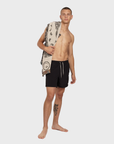 Bather Solid Black Swim Trunk - Black-Men's Shorts-Brooklyn-Vancouver-Yaletown-Canada