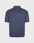Fiesoli Zip Polo Knit - Notte-Men's Sweaters-Brooklyn-Vancouver-Yaletown-Canada