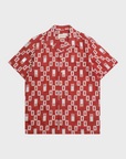 Far Afield Selleck SS Shirt - Ceatano Print Deep Red-Men's Shirts-Brooklyn-Vancouver-Yaletown-Canada