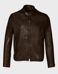 Schott Perfecto Cafe Racer Leather Jacket Brown-Men's Leather Jackets-Brooklyn-Vancouver-Yaletown-Canada