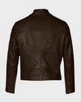 Schott Perfecto Cafe Racer Leather Jacket Brown-Men's Leather Jackets-Brooklyn-Vancouver-Yaletown-Canada