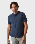 34 Heritage Slub Short Sleeve Henley Tee - Blue Night-Men's T-Shirts-Brooklyn-Vancouver-Yaletown-Canada
