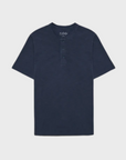 34 Heritage Slub Short Sleeve Henley Tee - Blue Night-Men's T-Shirts-Brooklyn-Vancouver-Yaletown-Canada