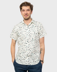 18Waits Short Sleeve Dylan Shirt Teal Terrazo-Men's Shirts-Brooklyn-Vancouver-Yaletown-Canada