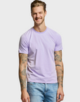 Easy Mondays Crew Neck Short Sleeve Cotton T-Shirt - Lilac-Men's T-Shirts-Brooklyn-Vancouver-Yaletown-Canada
