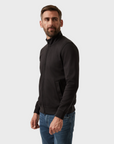 34 Heritage High Neck Zip-Up Black-Men's Sweaters-Brooklyn-Vancouver-Yaletown-Canada