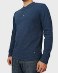 Outclass Double Slub L/S Henley - Navy-Men's T-Shirts-Brooklyn-Vancouver-Yaletown-Canada
