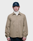 Merz Organic Cotton Broken Twill Shirt - dusted khaki-Men's T-Shirts-Brooklyn-Vancouver-Yaletown-Canada