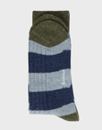 Barbour Houghton Stripe Socks - Blue Stone-Men's Accessories-Brooklyn-Vancouver-Yaletown-Canada