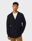 Peregrine Merino Wool Makers Stitch Cardigan Navy-Men's Sweaters-Brooklyn-Vancouver-Yaletown-Canada