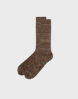 Nudie Rasmusson Mens Rib Sock Brownmelange-Men's Accessories-Brooklyn-Vancouver-Yaletown-Canada