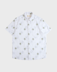 Far Afield Classic Shirt - Sun Jacquard - White/Green-Men's Shirts-Brooklyn-Vancouver-Yaletown-Canada