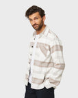 Peregrine Blunt Overshirt - White Grid-Men's Jackets-Brooklyn-Vancouver-Yaletown-Canada