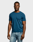 Easy Mondays Crew Neck Petrol-Men's T-Shirts-Brooklyn-Vancouver-Yaletown-Canada