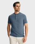 34 Heritage Slub Ss Henley Vintage Indigo-Men's T-Shirts-Brooklyn-Vancouver-Yaletown-Canada