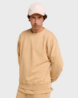 Pullin Crew Neck Sweatshirt - Plain Apricot-Men's Sweatshirts-Brooklyn-Vancouver-Yaletown-Canada