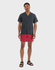 Bather Solid Red Swim Trunk - Red-Men's Shorts-Brooklyn-Vancouver-Yaletown-Canada