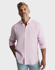 34 Heritage Linen Shirt Lilac-Men's Shirts-Brooklyn-Vancouver-Yaletown-Canada