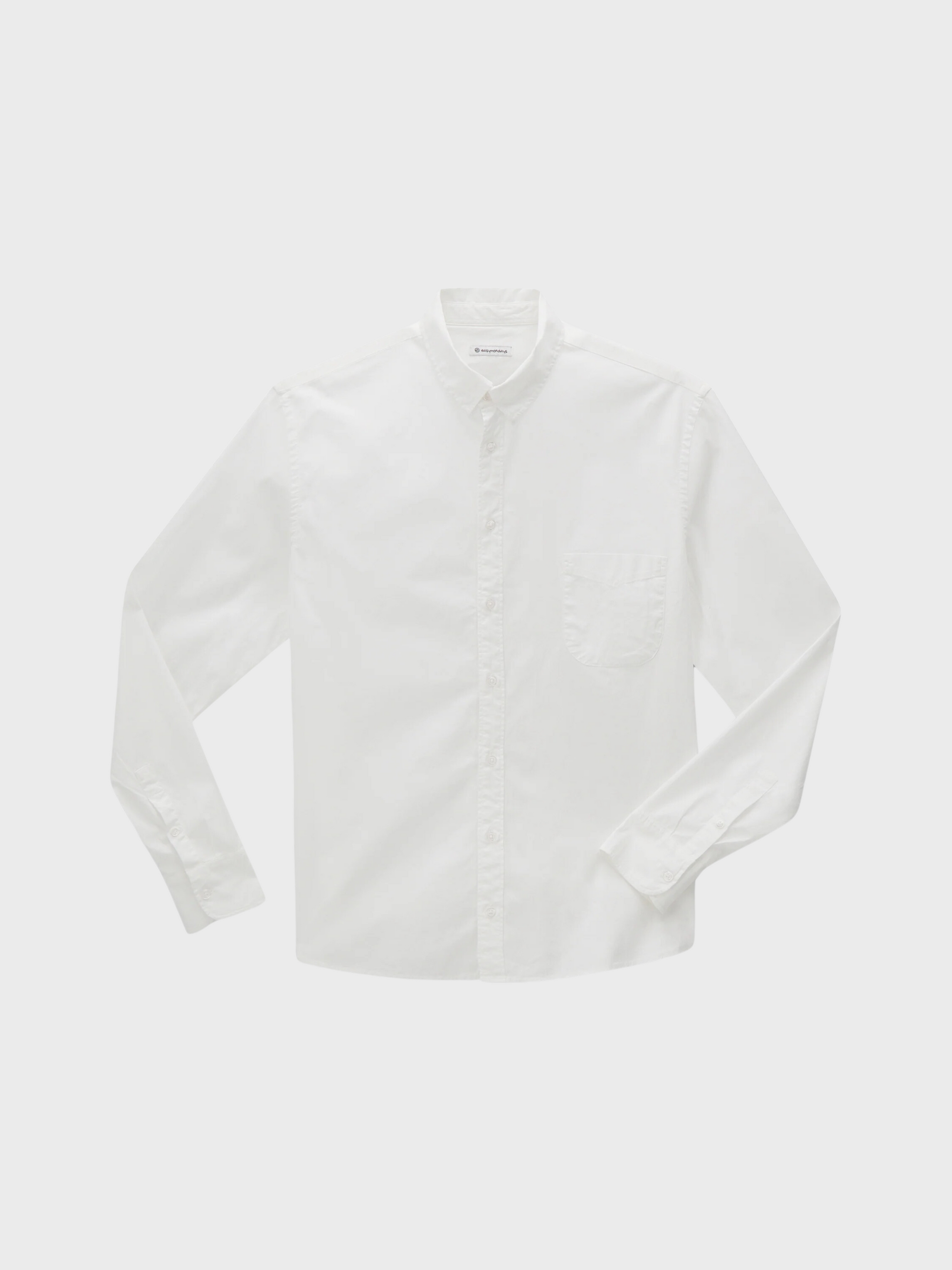Easy Mondays Poplin Shirt White SS24-Men&#39;s Shirts-Howard-Surrey-Canada