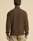 Aeronautica Militare Full Zip Sweater - Chestnut Brown-Men's Sweaters-Brooklyn-Vancouver-Yaletown-Canada