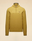 Aeronautica Militare Half Zip Sweater - Yellow Curry-Men's Sweaters-Brooklyn-Vancouver-Yaletown-Canada