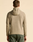 Aeronautica Militare Full Zip Hooded Sweater - Hazelnut-Men's Sweaters-Brooklyn-Vancouver-Yaletown-Canada