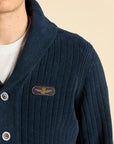 Aeronautica Militare Cardigan - Navy-Men's Sweaters-Brooklyn-Vancouver-Yaletown-Canada