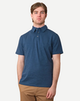 Outclass Slub s/s Polo Faded Indigo-Men's T-Shirts-Brooklyn-Vancouver-Yaletown-Canada