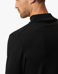 34 Heritage Quarter Zip Sweater Black-Men's Sweaters-Brooklyn-Vancouver-Yaletown-Canada
