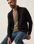 34 Heritage High Neck Zip-Up Black-Men's Sweaters-Brooklyn-Vancouver-Yaletown-Canada