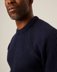 Peregrine Ford Crew Jumper - Navy-Men's Sweaters-Brooklyn-Vancouver-Yaletown-Canada