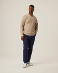 Peregrine Ford Crew Jumper - Oatmeal-Men's Sweaters-Brooklyn-Vancouver-Yaletown-Canada