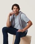 34 Heritage T-Shirt Slub Crew Neck - Blue Fog-Men's T-Shirts-Brooklyn-Vancouver-Yaletown-Canada